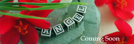 silver beads - alphabet beads