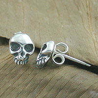Skull Silver Earring Skull Silver Earring