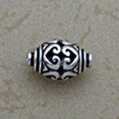 Heart motif silver bead Heart motif silver bead