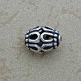 Cast Bali silver beads