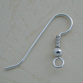 Bali silver ear wire - hook