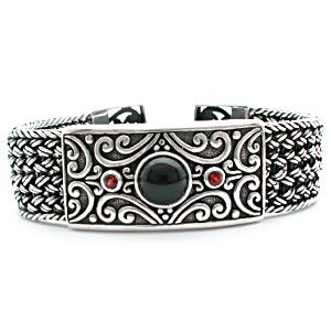 Bali Silver Tag Bracelet with gemstones Bali Silver Tag Bracelet with gemstones