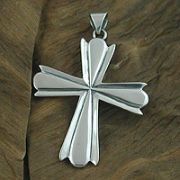 Silver cross pendant