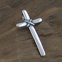 Silver cross pendant