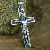 Silver cross pendant