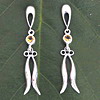 Hanging silver with gemstone Bali earring Hanging silver with gemstone Bali earring