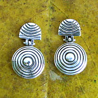 Silver hinge post earring Silver hinge post earring