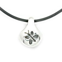 Modern silver pendant