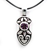 Heart motif silver with gemstone pendant Heart motif silver with gemstone pendant