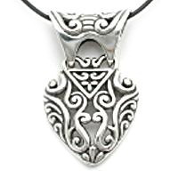 Cut out silver pendant