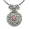 Bali motif silver with gemstone pendant Bali motif silver with gemstone pendant