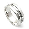 Modern silver ring
