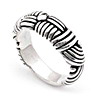 Band artistic silver ring